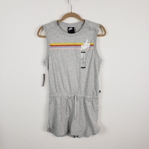 Nike Retro Print Cotton Sleeveless Romper Medium